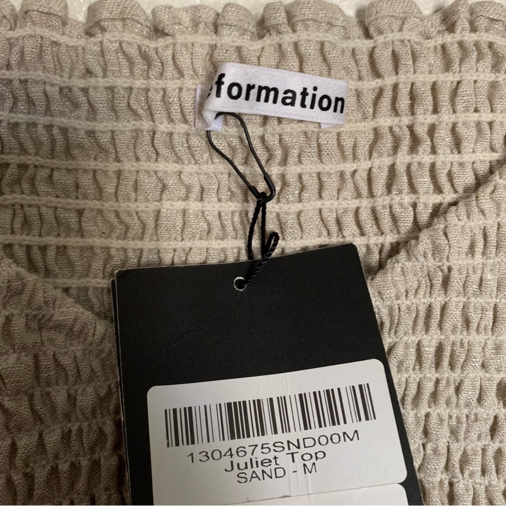 NWOT Reformation Juliet Linen Top in sz MEDIUM - Picture 6 of 6